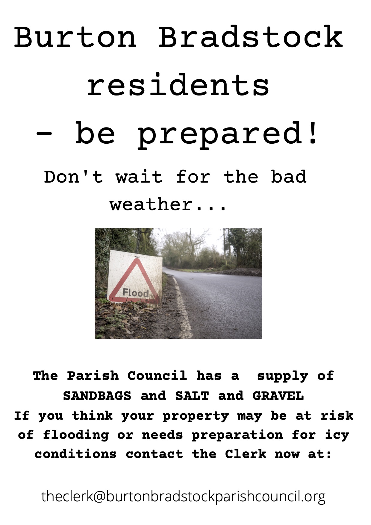 Be Prepared – Sandbags And Gravel Now Available